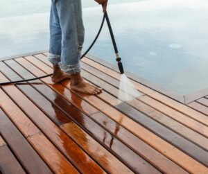 What is the process for cleaning tennis courts?